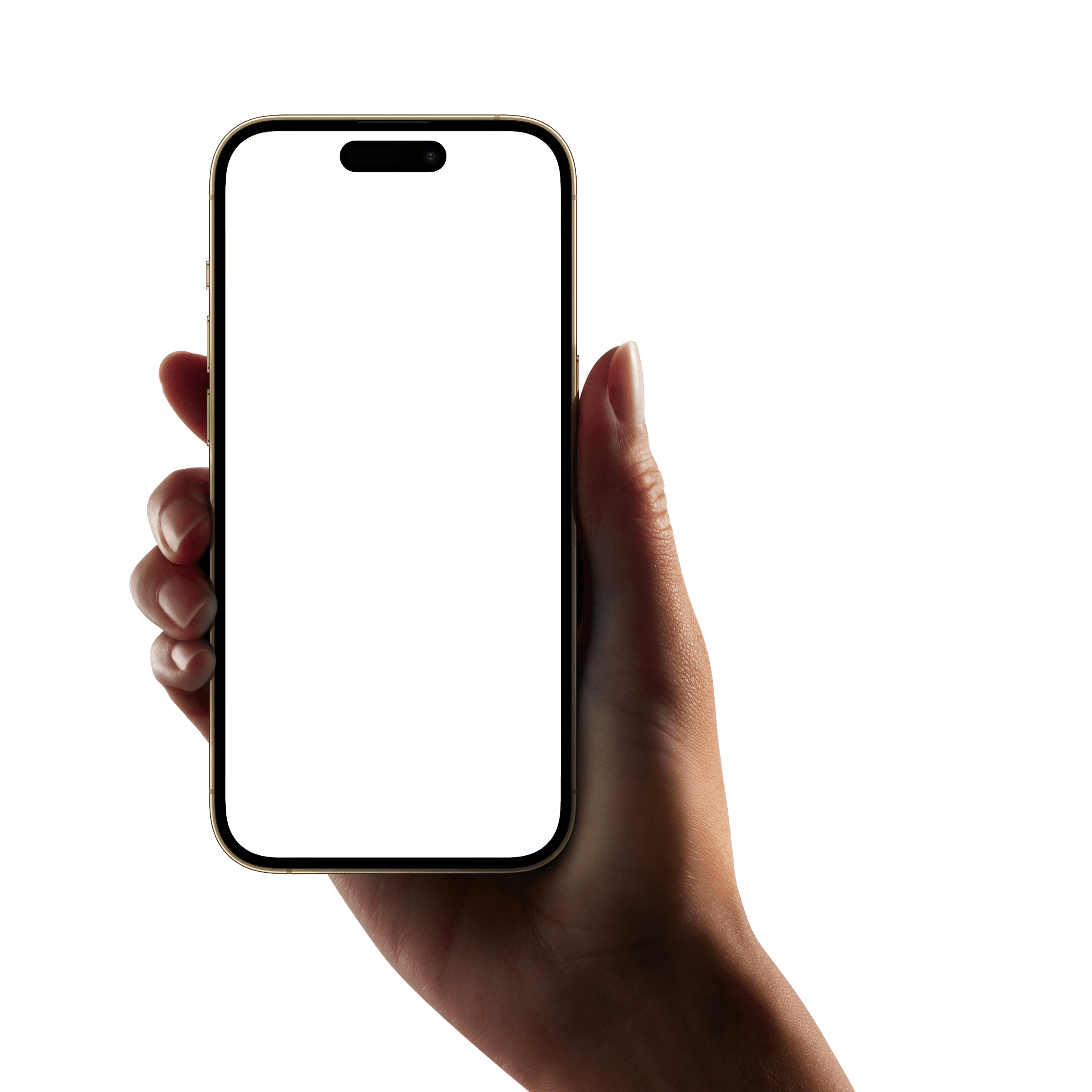 iPhone frame displaying mobile app